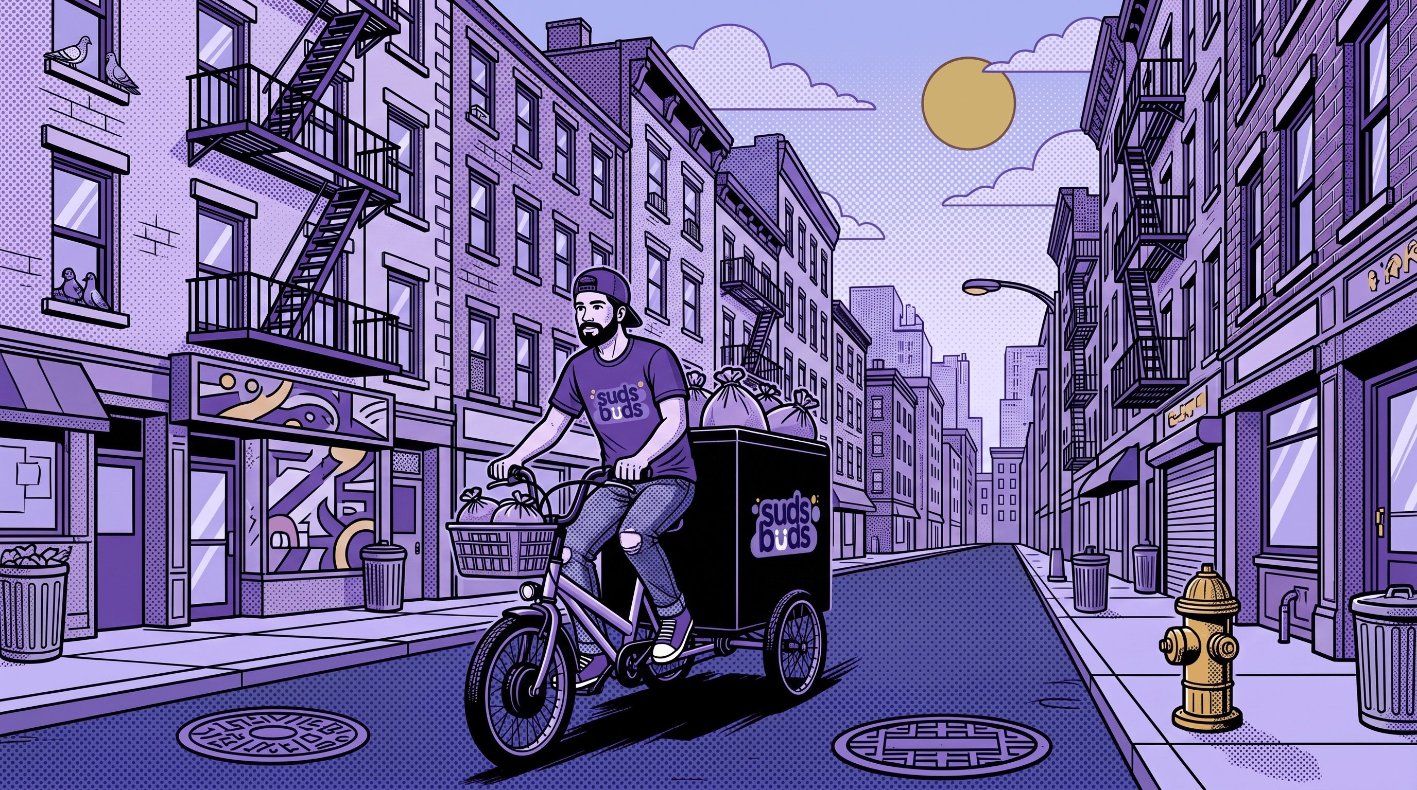 An East Village street — the neighborhood where Suds Buds lives, 540 East 14th.